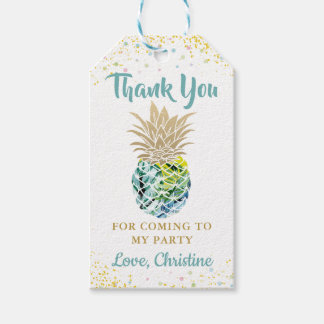 Tropisch anananas Baby shower Dank je cadeau Label Cadeaulabel