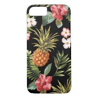 Tropisch anananas Hibiscus Flowers iphone Hoesje