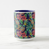 Tropisch anananas Hibiscus Pattern Mok (Midden)