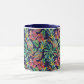 Tropisch anananas Hibiscus Pattern Mok (Midden)