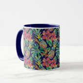 Tropisch anananas Hibiscus Pattern Mok (Voorkant links)