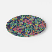Tropisch anananas Hibiscus Pattern Papieren Bordje (Gekanteld)