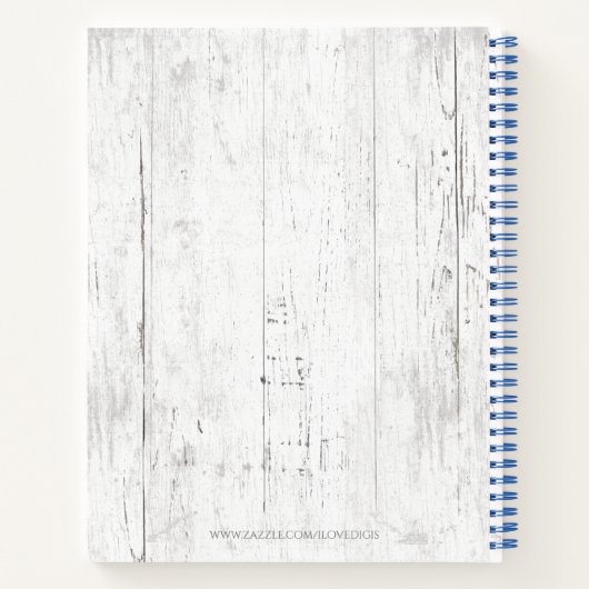 Tropisch anananas Rustic Family Monogram Recipe Notitieboek (Achterkant)