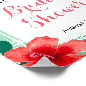 Tropisch Ananas Hibiscus Bruids Shower Bord Poster (Hoek)