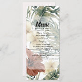 Tropisch ananas-hibiscus-bruiloftsmenu uit het ver menu (Voorkant / Achterkant)