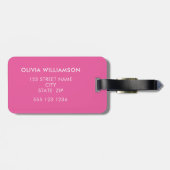 Tropisch ananas monogram Initiaal Bagagelabel (Achterkant horizontaal)