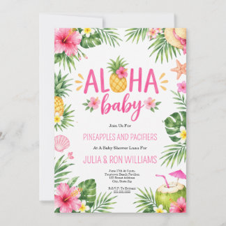 Tropisch Ananas Paradijs Baby Shower Kaart