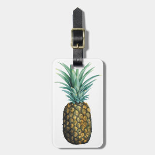 Tropisch Ananas-waterverfschilderij Bagagelabel