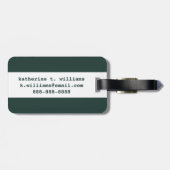 Tropisch Ananas-waterverfschilderij Bagagelabel (Achterkant horizontaal)