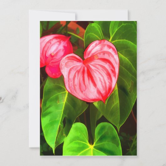 Tropisch anthurium kaart (Voorkant)