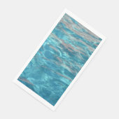 Tropisch Aqua Blue Rippling Water Servet (Hoek)