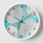 Tropisch Aqua Blue Sand Dollar Genummerd (Voorkant)