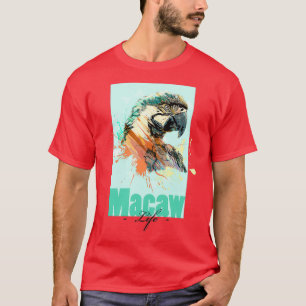 Tropisch Aquarell Macaw Parrot Life T-shirt