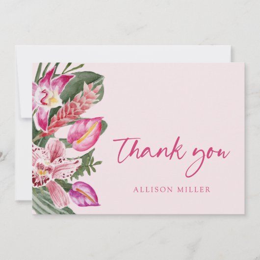 Tropisch Baby shower Bedankkaart (Voorkant)