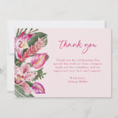 Tropisch Baby shower Bedankkaart (Achterkant)