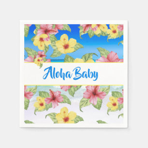 Tropisch Baby shower Hibiscus Servet