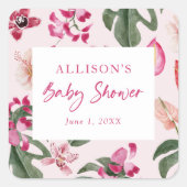 Tropisch Baby shower Sticker (Voorkant)