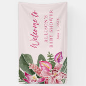 Tropisch Baby shower Welkom Spandoek (Verticaal)