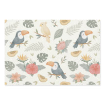 Tropisch babyshower-inpakpapier vellen
