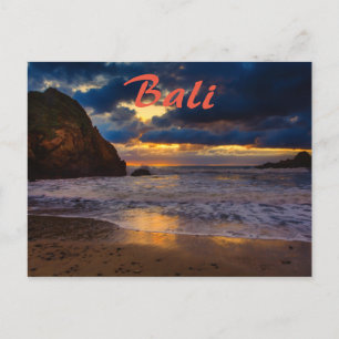 Tropisch Bali Golden Sunset Zee Beach Escape Briefkaart