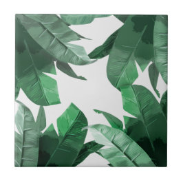 Tropisch Banana Leaf Print Ceramic Photo Tile Tegeltje