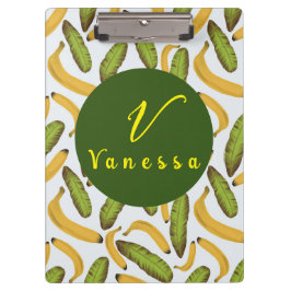 Tropisch bananenbladmonogram klembord