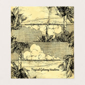 Tropisch Beach Aangepast gevouwen Visitekaartje (Buitenkant ongevouwen)