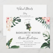 Tropisch Beach Bachelorette Itinerary Kaart (Voorkant / Achterkant)