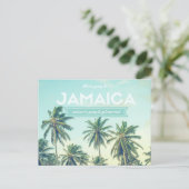 Tropisch Beach Jamaica Weddenschap redt de data Aankondigingskaart (Staand voorkant)