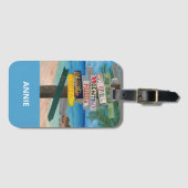 Tropisch. Beach Ocean Bagagelabel (Voorkant (horizontaal))