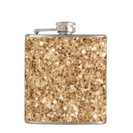 Tropisch-Beach Sand faux Glitter Flask Heupfles
