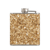 Tropisch-Beach Sand faux Glitter Flask Heupfles (Achterkant)