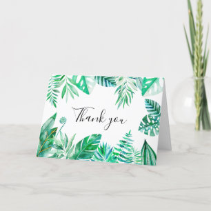 Tropisch bedankt voor je kaart, tropische trouwkaa