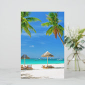 TROPISCH BEELD WENS U HIER HET AANGEPASTE BRIEFKAA BRIEFPAPIER (Staand voorkant)