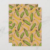 Tropisch beige Banana Leaf Pattern Briefkaart (Voorkant / Achterkant)