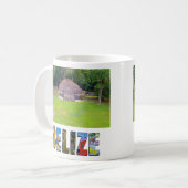 Tropisch Belize Ancient Mayan Ruin Temple Foto Koffiemok (Voorkant links)