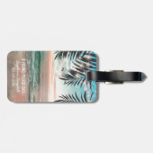 Tropisch beproefde grappige reis bagagelabel (Achterkant horizontaal)