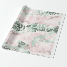 Tropisch blad botanisch cadeauverpakkings papier