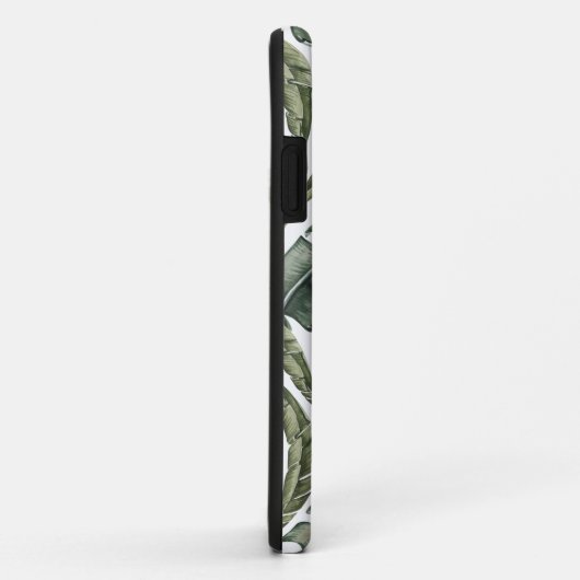 Tropisch blad gepersonaliseerde naamsstatus Case-Mate iPhone case (Achterkant/rechts)