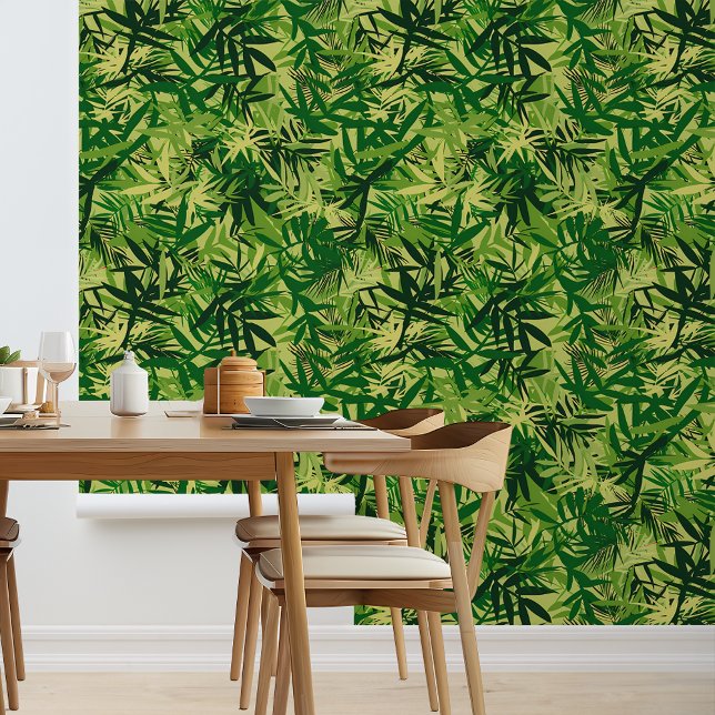 Tropisch blad groen geel behang (Creator heeft geüpload)