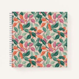 Tropisch blad koraalgroen botanisch chic journaal notitieboek