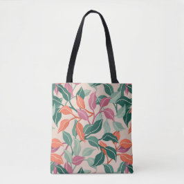 Tropisch blad koraalgroen botanisch chic voor dage draagtas