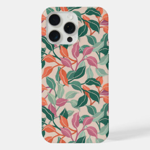 Tropisch blad koraalgroen botanische stijlvolle ch iPhone 15 pro max hoesje
