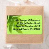 Tropisch blad Lime Groene Aangepaste Verzendlabels Etiket (Insitu)