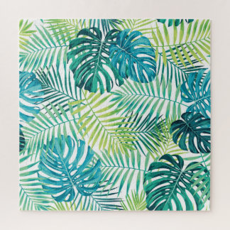 Tropisch blad Monstera naadloos ontwerp Legpuzzel