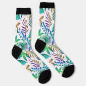 Tropisch blad naadloos patroon sokken (Rechts)