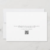 Tropisch blad QR-code horizontale trouw Kaart (Achterkant)