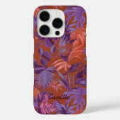 Tropisch Blad Rood Paarse Case-Mate iPhone Case (Achterkant)