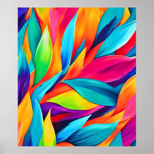 Tropisch blad Tapestry Painting Poster