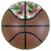 Tropisch bladerblad van hibiscus bloemen basketbal (Rechts)